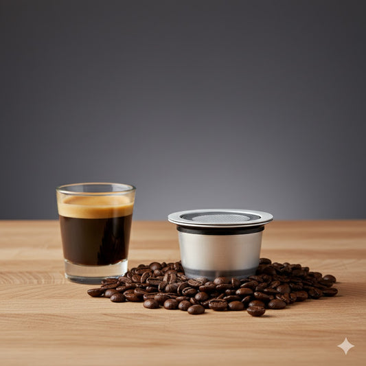 Reusable Stainless Steel Capsule, Compatible with Nespresso